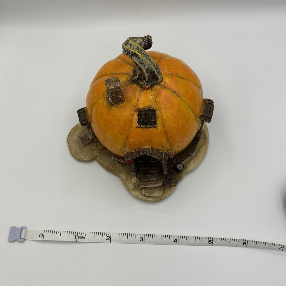 Miniature Orange Pumpkin Fairy House Garden Terrarium Fall Cottagecore Decor - Picture 6 of 6